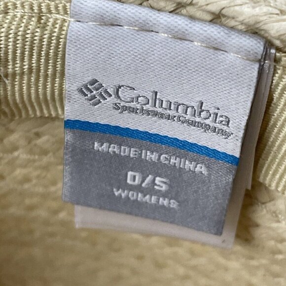 Columbia Paper Fedora Hat Women’s OS Decorative Band Wide Brim Sun Hat Hike - Picture 9 of 10